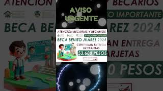 📌🎓Del 25 al 31 de octubre Entrega de tarjetas a alumnos beneficiarios de las Becas Benito Juárez [upl. by Yerdua]