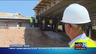 Michigans first bridge slide in Mecosta Co [upl. by Ahtera]