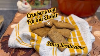 CRACKERS CON IL FARRO PIUANTICO DEL MONDO 🌾 senza lievito ✨🥨Profumo di Pane🥨✨ [upl. by Nylyram295]