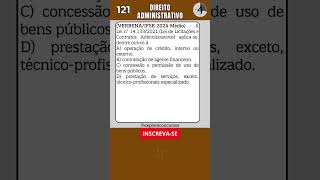 📙 121  QUESTÃO DE DIREITO ADMINISTRATIVO PARA CONCURSO shorts quiz concurso direito [upl. by Fern]