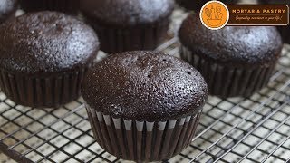 CHOCOLATE CUPCAKE RECIPE  Ep 29  Mortar and Pastry [upl. by Elyac]