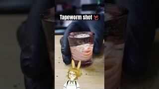 Tried the Tapeworm shot amp nailed it Very gross drinks drink easyrecipe quickrecipe drinkrecipes [upl. by Eelano]