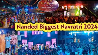 Nanded Biggest Navratri 2024 ✨❤️  Om Garden Nanded  nanded [upl. by Avalsorim]