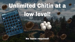 Ark Survival Ascended How to get Chitin at a low level NO TAME NEEDED [upl. by Euqinwahs]