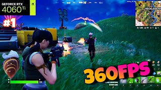 quotFortnite at 360FPS  RTX 4060 Laptop Performance  1080p60fpsNO COMENTRY [upl. by Cami]