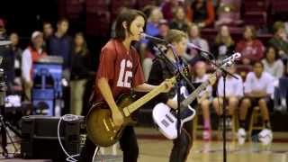 6thgrade band WJM performs at halftime of Stanford game 2014 [upl. by Ahseiyk]