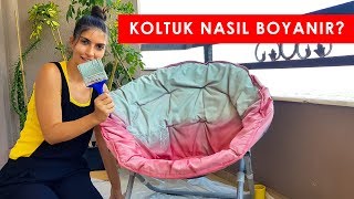 Koltuk Kumaşı Nasıl Boyanır  EŞYALARIMI YENİLİYORUM [upl. by Peria524]