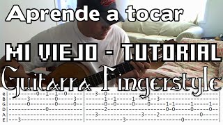 Aprende a tocar MI VIEJO 3 en guitarra Tutorial con TAB [upl. by Lynea]