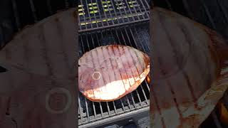 Flipping the Ham Steak bbqlifestyle cookingathome bbqrecipes [upl. by Charbonnier110]