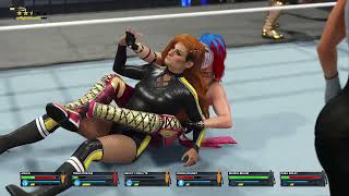 WWE 2K24  AsukaRhea RipleyBlanca BelairBecky LynchTrish StratusRonda Rousey WWE Womens Champ [upl. by Aikas224]