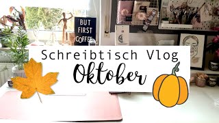 Schreibtisch Vlog Oktober 2023  Action Haul  Aquarell Herbstblätter  Abreißkalender Small Things [upl. by Norry]