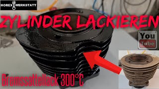 Motorradzylinder selber lackieren mit Bremssattellack  Motor mit hitzebeständigem Lack beschichten [upl. by Clarkin]