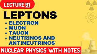 What are leptons  What are the 6 types of leptons  Electron  Tauon  Muon  Neutrinos [upl. by Lyram]