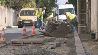 Travaux daménagement de voirie route de la Dimerie [upl. by Doehne44]