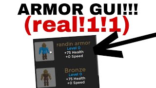 Roblox Studio Armor GUI model for Droplet RPG [upl. by Feldstein]