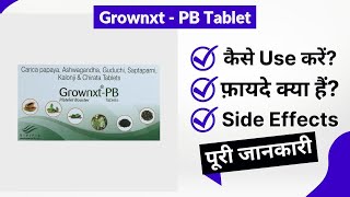 Grownxt  PB Tablet Uses in Hindi  Side Effects  Review [upl. by Vernier]