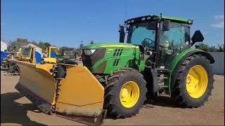 Lot   3346  2014 John Deere 6115R Tractor W Snow Pusher [upl. by Evadne]