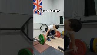 92kg snatch at 15 years old lifting weightlifting workout snatch powerlifting [upl. by Fin]