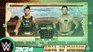 WWE ringofhonor  Joaquin Wilde VS Humberto Carrillo [upl. by Anallese]