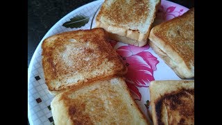 Daily Breakfast Bread Sandwich In Kadai  Bread Butter Recipe In Tawa [upl. by Nnaj]