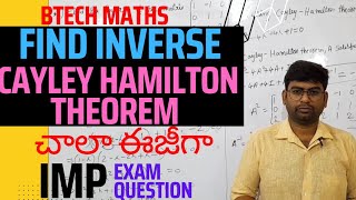 find the inverse of matrix using cayley Hamilton theorem imp Questions cayleyhamiltontheorem [upl. by Andie]