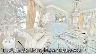 HOUSE TO HOME UPDATE  LIVING ROOM MAKEOVER  DIY WAINSCOTING [upl. by Akirdnas277]