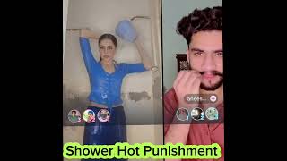 Shower Hot Punishment TikTok live match  Queen match Doing live bath Sab k sany shower kr lya [upl. by Enilamme]