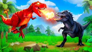 Dinosaur Fight  Red T Rex Vs Black T Rex  Dinosaurs Battle In Jurassic World [upl. by Budde]