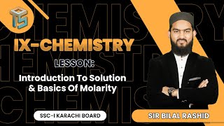 Introduction to Solution and Basics of Molarity  9th class  Sindh Board  otsedtech [upl. by Yoo]