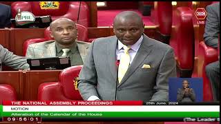 Ichung’wah has brought the motion for Parliament to go on recess on Friday 28th June 2024 [upl. by Bruckner]