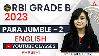 Para Jumble 2  RBI Grade B English Preparation  RBI Grade b 2023  By Kinjal Gadhavi [upl. by Neerod179]