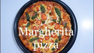 Margherita pizza Italian Cuisine Pizza recipe vegetarian [upl. by Boardman]