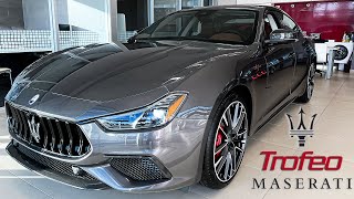 2022 Maserati Ghibli Trofeo Walkaround Visual Review  Exhaust Sound [upl. by Keryt523]