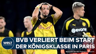 CHAMPIONS LEAGUE Bittere Niederlage für Dortmund beim Start der Königsklasse gegen SaintGermain [upl. by Natty]