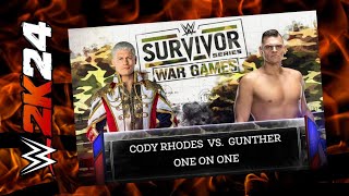 WWE2k24 Cody Rhodes Vs Gunther [upl. by Howlond]