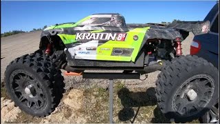 quotGoing BIGquot 12s ARRMA MEGA Kraton with 560kv Max4 [upl. by Thoer]