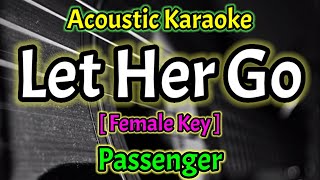 Acoustic Karaoke Let Her Go  Passenger Female key [upl. by Araj15]