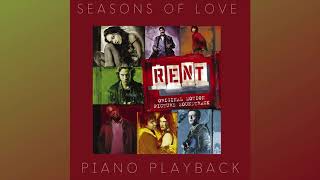 Seasons Of Love RENT  Karaoke Version  Piano Playback [upl. by Sabella]