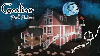 Coralines Pink Palace Apartment  Speed Build Exterior  Welcome To Bloxburg REUPLOAD [upl. by Odlopoel]