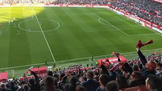 Sevilla fans celebrate Ben Yedder goal vs Atletico Madrid [upl. by Bolger]