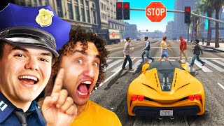 GTA 5 But BREAK LAW  GET PUNISHED ft Kwebbelkop [upl. by Kentigerma]