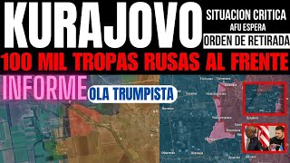 OLA TRUMPISTA 100k RUSOS AL FRENTE ANTES DE NEGOCIACIONES 30 Kms2 AVANCES RETIRADA KURAJOVO [upl. by Oeht]