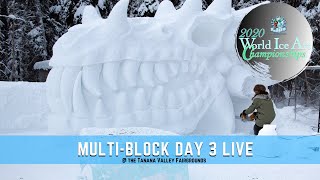 2020 World Ice Art Championships MultiBlock Day 3 LIVE [upl. by Enialem]