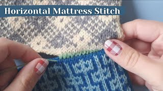 Horizontal Mattress Stitch Tutorial [upl. by Isnyl152]