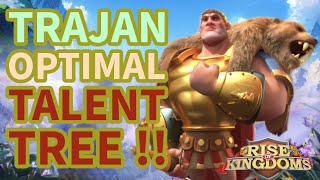 TRAJAN OPTIMAL TALENT TREE rok riseofkingdoms [upl. by Nashom]