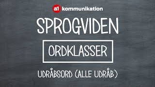 Grammatik Udråbsord  danske ordklasser [upl. by Yessydo]