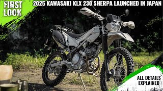 2025 Kawasaki KLX 230 Sherpa Launched In Japan  Explained All Spec Features And More Details [upl. by Imuy322]