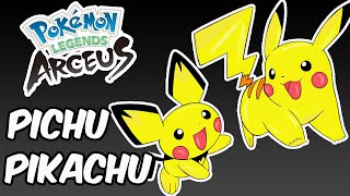 Onde encontrar o PICHU PIKACHU e RAICHU no Pokémon Legends Arceus localização de respawn [upl. by Ardnas]