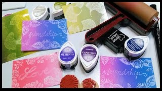 DIY Rainbow Resist With Mini Ink Pads Stamp school [upl. by Pauline]