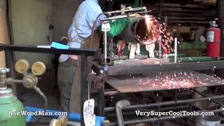 Cutting Torch 2 of 3 Oxy Acetylene Torch Holder  Pipe Rolling System [upl. by Drolyag]